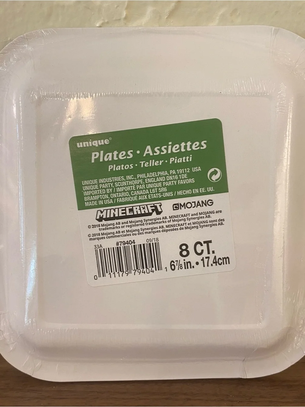 Minecraft Party Supplies Bundle Plates & Napkins Creeper Theme New